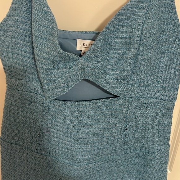 Le Lis Blue Tweed Mini Dress - Picture 4 of 6